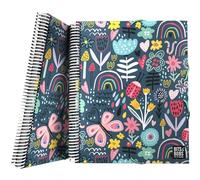 Grafoplás | Cartella buste in plastica A4 | Coperchi flessibili | Spirale PVC | 30 Fodere in Polipropilene | Collezione Design Bits&Bobs Pop Up Design Botanic | Maxiplas | Perfetto materiale