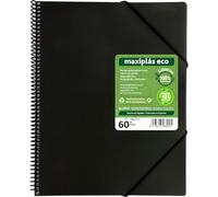 Grafoplás | Cartella buste in plastica a4 Maxiplás ECO | 60 buste trasparenti in polipropilene 90% riciclato, coperchi flessibili riciclati, 100% | Include busta | chiusura in gomma elastica |