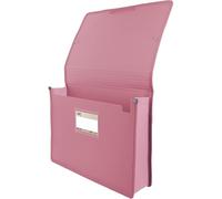 Grafoplas - Cartella con soffietto maxi e gomma, formato A4+, 26 x 34,5 x 8 cm, rosa, capacità extra per documenti di carta, collezione di cancelleria like, perfetto materiale scolastico e da ufficio