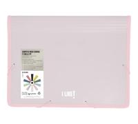 Grafoplas - Cartella con soffietto maxi e gomma, formato A4+, 26 x 34,5 x 8 cm, rosa soffice, capacità extra per documenti di carta, collezione di cancelleria like, perfetto materiale scolastico e da