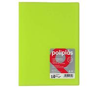 Grafoplas - Cartella da 10 buste, formato protocollo, Tapas PP Folio verde chiaro