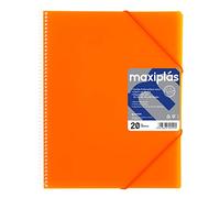 Grafoplas - Cartella di 20 buste, A4, copertina in PP, colore Arancione