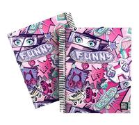 Grafoplas - Cartella scolastica con buste trasparenti A4, spirale PVC, coperchi flessibili, 30 fodere in polipropilene, collezione design Bits&Bobs Pop Up Design Manga, Maxiplas
