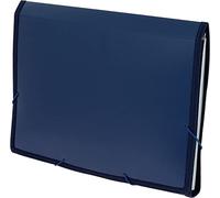 Grafoplas Classificatore Opaco 02960430 Soffietto PP Blu 330 x 245 x 35 mm 13 Scomparti Interni Chiusura Elastica