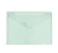 Grafoplás | Confezione da 10 cartelle buste in plastica | chiusura in velcro | formato a5 | verde menta | Multiline | 25,2 x 18 cm | polipropilene vetro a righe traslucido | perfetto per documenti in