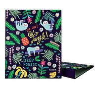 Grafoplas Elena Corredoira Collection, 88142635, Raccoglitore ad anelli A4, 4 anelli misti, 25 mm, collezione Elena Corredoira, Jungle