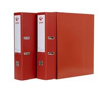Grafoplas Grafcolor - Modulo di 2 raccoglitori a leva di 65 mm, colore: rosso