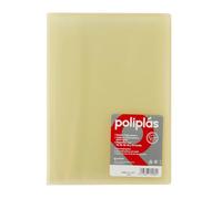 Grafoplas I Cartella con buste in plastica I 10 buste trasparenti I Formato DIN A4 Giallo Soft I Serie Poliple Traslucido I Made in Spagna I Grande Capacità di Immagazzinaggio