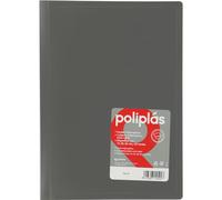 Grafoplas I Cartella con buste in plastica I 10 buste trasparenti I formato foglio grigio I Serie Poliple Opaco I Made in Spagna I Coperchi Flessibili I Grande Capacità di Immagazzinaggio