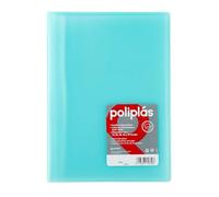 Grafoplas I Cartella con buste in plastica I 30 buste trasparenti I Formato DIN A4 Menta I Serie Poliple Traslucido I Made in Spagna I Grande Capacità di Immagazzinaggio