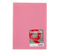 Grafoplas I Cartella con buste in plastica I 30 buste trasparenti I Formato DIN A4 Rosa I Serie Poliple Opaco I Made in Spagna I Coperchi Flessibili I Grande Capacità di Immagazzinaggio