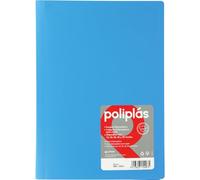 Grafoplas I Cartella con buste in plastica I 30 buste trasparenti I formato foglio blu cielo I serie poliplas opacoco I Made in Spagna | Coperchi flessibili I grande capacità di archiviazione