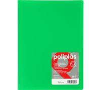 Grafoplas I Cartella con buste in plastica I 30 buste trasparenti I formato foglio verde I serie poliplas opacoco I Made in Spagna | Coperchi flessibili I grande capacità di archiviazione