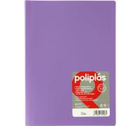 Grafoplas I Cartella con buste in plastica I 50 buste trasparenti I formato foglio Lavanda I Serie Poliple Opaco I Made in Spagna | Coperchi flessibili I Grande Capacità di Immagazzinaggio