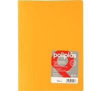 Grafoplas I Cartella con buste in plastica I 50 buste trasparenti I formato foglio Mandarino I Serie Poliple Opaco I Made in Spagna | Coperchi flessibili I Grande Capacità di Immagazzinaggio