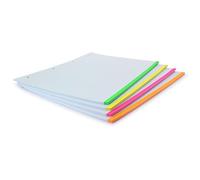 Grafoplas I Ideale per la scuola e l'ufficio: Ricambio A5 a quadretti grafoas, 90 fogli, 90 g, 4 fori e 4 bande di colore fluoro.