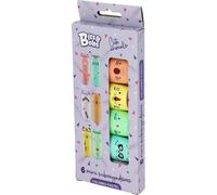 Grafoplas - Mini Evidenziatori Torta Bits&Bobs Cute Animals, Punta smussata 1-5 mm, 6 Colori Pastello -Lavanda, Blu, Rosa, Verde, Arancione, Giallo- Perfetto Materiale Scuola e Cancelleria da Regalare