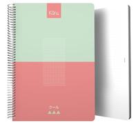 Grafoplás | Quaderno a pois | Formato Folio | Rosa | Copertina flessibile in plastica | Kuru | 80 fogli Carta 90 grammi | Dots