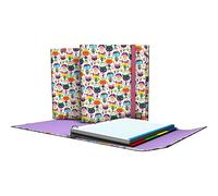 Grafoplás | Raccoglitore 4 anelli con ricambio e gomma | Include separatori | 4 anelli D 25 mm | Carpeplus | Design Hello | Bits&Bobs Pop Up Design | Certificato FSC