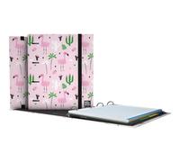 Grafoplas - Raccoglitore a 4 anelli con ricambio A4, include 100 fogli a quadretti 5 x 5 90 g, bordo colore, separatori e busta trasparente, Carpebook Tropical Bits & Bobs Pop Up Design, dorso