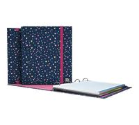 Grafoplas - Raccoglitore a 4 anelli con ricambio A4, include 100 fogli a quadretti 5 x 5, separatori, busta trasparente, dorso ergonomico, Carpebook Hearts Bits & Bobs Pop Up Design