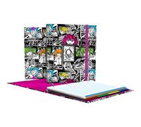 Grafoplás | Raccoglitore a 4 anelli con ricambio A4 | Include 100 fogli a quadretti 5 x 5 | Separatori | Busta trasparente | Carpebook Yuku Bits&Bobs Pop Up Design | Dorso ergonomico