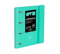 Grafoplas - Raccoglitore a 4 anelli, formato A4, Carpebook Polyfoam, resistente e ultra leggero, minimal ment, include ricambio, separatori e busta, perfetto per organizzare materie scolastiche