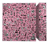 Grafoplas - Raccoglitore ad anelli A4, I Love You Bits&Bobs, 4 anelli misti 40 mm, perfetto materiale scolastico per archiviare, copertina rigida in cartone, plastica morbida, certificata FSC