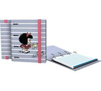 Grafoplas - Raccoglitore Ad Anelli A5, Carpebook Mafalda Boat, Include 90 Fogli