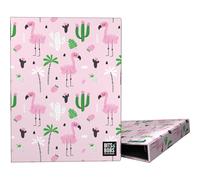 Grafoplas - Raccoglitore ad anelli A5, design Tropical Bits&Bobs, 4 anelli rotondi 20 mm, plastificato soft, perfetto per documenti quarto e dina5, certificato FSC