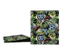 Grafoplas - Raccoglitore ad anelli per la scuola A4, 4 anelli misti 25 mm, Bits&Bobs Goal Time, FSC