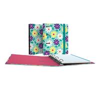 Grafoplas - Raccoglitore con ricarica A5, include fogli a quadretti 5 x 5, bordo colorato, dorso curvo, Carpebook, Elena Corredoira Flowers, FSC