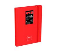 Grafoplas - Raccoglitore di progetto, dorso 3 cm, formato a foglio, copertina rigida, PolyFoam, resistente e ultraleggero, colore rosso, collezione Unequal Minimal, perfetta per documenti scolastici