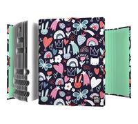 Grafoplas - Raccoglitore per la scuola collezione Bits&Bobs Pop Up, design Princess, 12 posizioni, formato A4, cartone plastificato morbido, certificato FSC, ideale per l'archiviazione di documenti