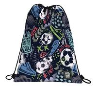 Grafoplás - Sacco con lacci, 36 x 47 cm, tasca esterna con cerniere, Match, Bits & Bobs Pop Up Design, perfetto per extra scuola, blu, 36x47cm, Scuola