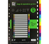 Grafoplás | Set di separatori colorati fluoro, 12 posizioni, polipropilene alga qualità 500μ, 11 trapani, Bits&Bobs Pop and Design