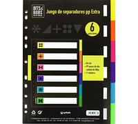 Grafoplás | Set di separatori per raccoglitore, fluoro, 6 posizioni, polipropilene di alta qualità 500μ, 11 trapani, Bits&Bobs Pop and Design