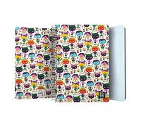 Grafoplas | Taccuino con copertina in plastica | 80 fogli a quadretti 4 x 4 90 g | Formato foglio | Spirale | Collezione Design Bits&Bobs Pop Up Design Dogs Hello | Certificato FSC