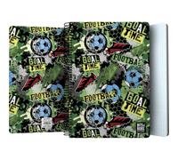 Grafoplas - Taccuino con copertina in plastica, a quadretti 4 x 4, 90 g, Bits&Bobs Goal Time, a spirale, FSC
