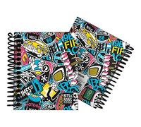 Grafoplás | Taccuino copertina rigida A7 | 100 fogli quadrati 5 x 5 | 70 g | Bordi 4 Colori | Collezione Design Bits&Bobs Pop Up Design New York | Certificato FSC