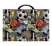 Grafoplas - Valigetta per la scuola con manico e chiusura a scatto, formato libro, 24,5 x 34,5 x 4 cm, polipropilene, Free Sport Bits & Bobs, perfetta per le tue lezioni extra scolastiche