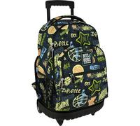 Grafoplás - Zaino scuola con ruote, carrello integrato, 29 litri, 52 x 37 x 25 cm, modello Roller, collezione Streetball, Bits & Bobs Pop Up Design, perfetto materiale scolastico per bambini e