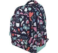 Grafoplás - Zaino scuola ergonomico, 33x46x22,5cm, schienale e manici imbottiti, 3 scomparti, zona speciale portatile, adattabile al carrello, modello Rubber, design Princess, collezione Bits&Bobs
