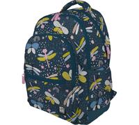 Grafoplás - Zaino scuola ergonomico, 33x46x22,5cm, schienale e manici imbottiti, 3 scomparti, zona speciale portatile, adattabile al carrello, modello Rubber, design Dragon Fly, collezione Bits&Bobs