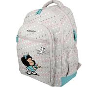 Grafoplás - Zaino scuola Mafalda Bird, tre scomparti, 33 x 46 x 22,5 cm, 30 litri, zona imbottita per portatile, adattabile al carrello, perfetto per il Cole, Rosa, 33x46x22,5cm, Scuola