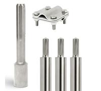 GRAFT set messa a terra in V4A | 3x 1 m barre di terra | Ø20 mm | Incluso driver SDS-Max e terminale | Protezione contro i fulmini dell'impianto FV | Messa a terra | Picchetto