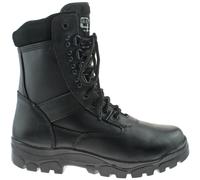 Grafters Hi Gamba Combattimento Cadetto Stivali Tactical Nero Pelle M671A S
