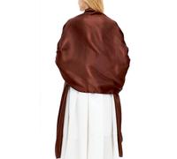 Gragengs Scialli e involucri per abiti da sera da donna sciarpa di raso extra lunga matrimonio festa nuziale stola luminosa, Marrone, Taglia unica