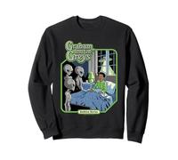Graham and the Greys Alien UFO Retro Funny Adult Humor Felpa