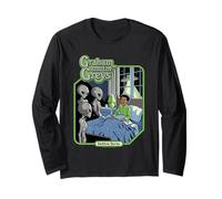 Graham and the Greys Alien UFO Retro Funny Adult Humor Maglia a Manica